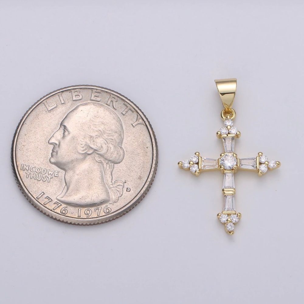 🎉HP🎉CZ Cross Necklace | 14k Gold Filled - Picture 8 of 9